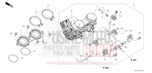 THROTTLE BODY XL750P de 2023